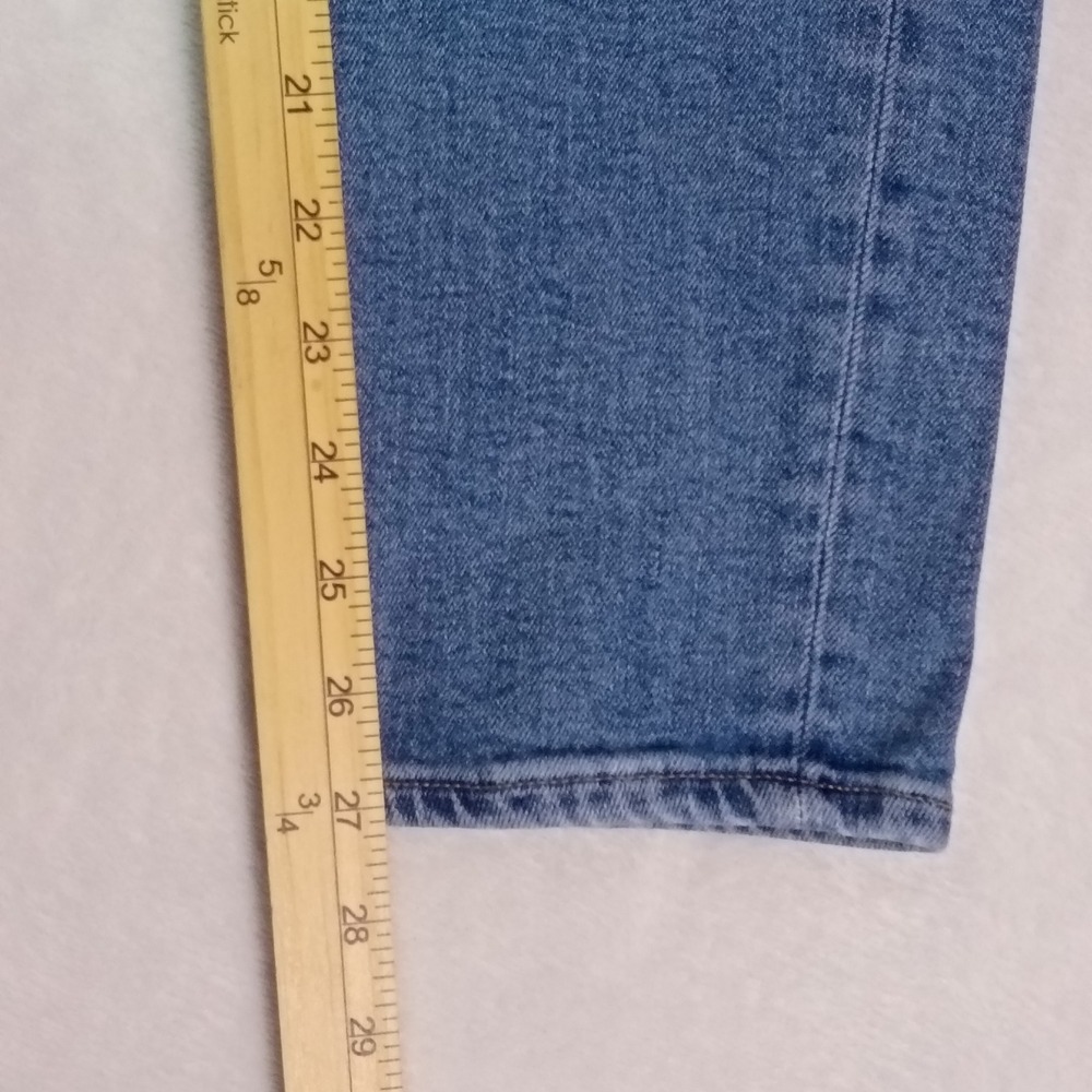 American Eagle Mom Jeans Womens 2 Regular Blue Stretch High Rise Tapered Denim - Picture 9 of 16